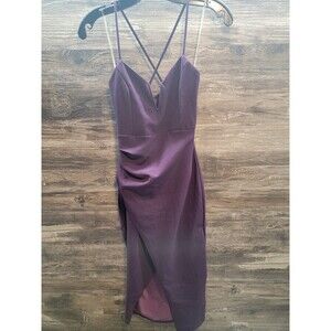 NWT Windsor Purple Bodycon Slit Dress Size Small